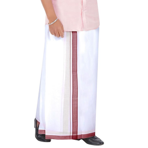 Dobby Design Border Dhotis